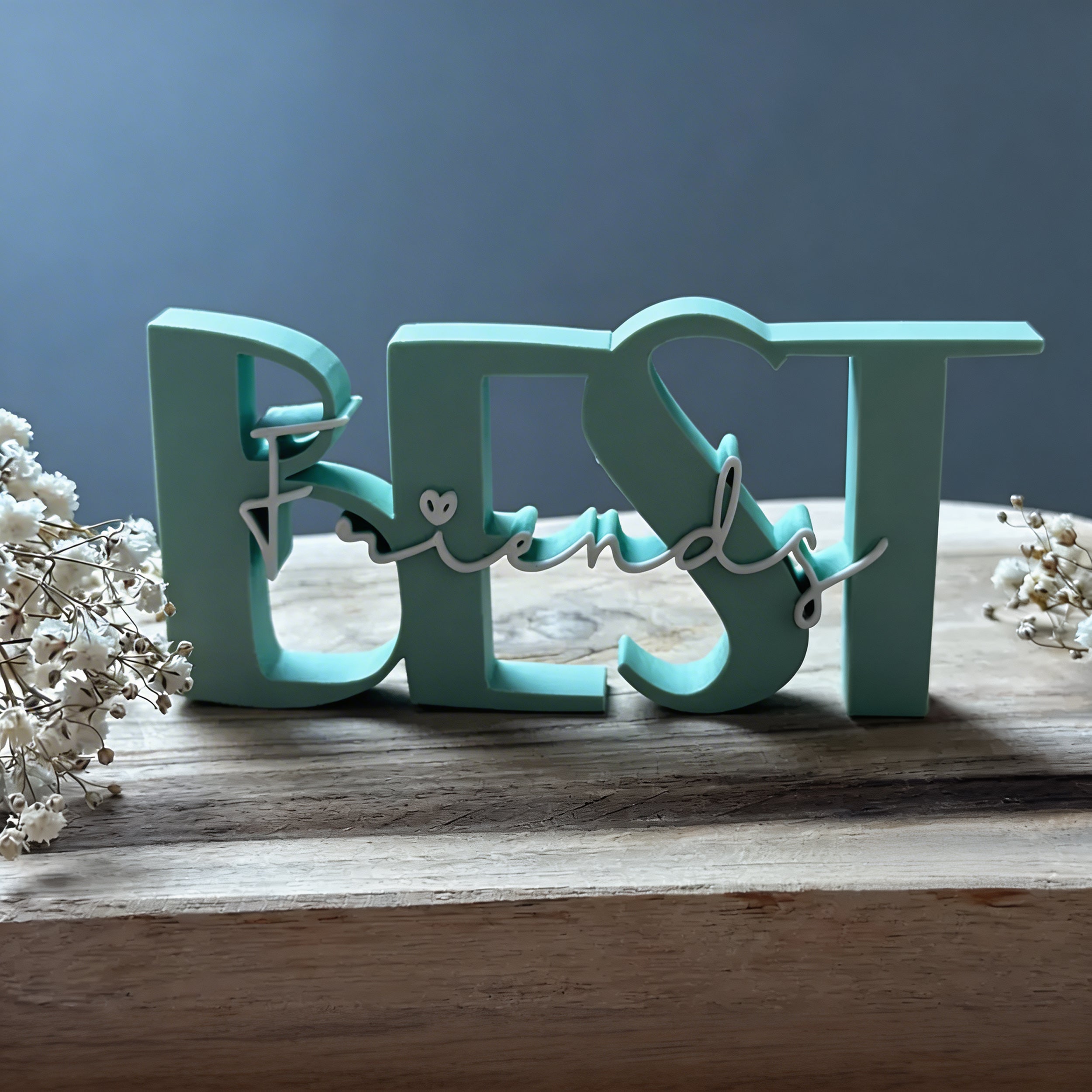 3D Printed Best Friends Word Decor