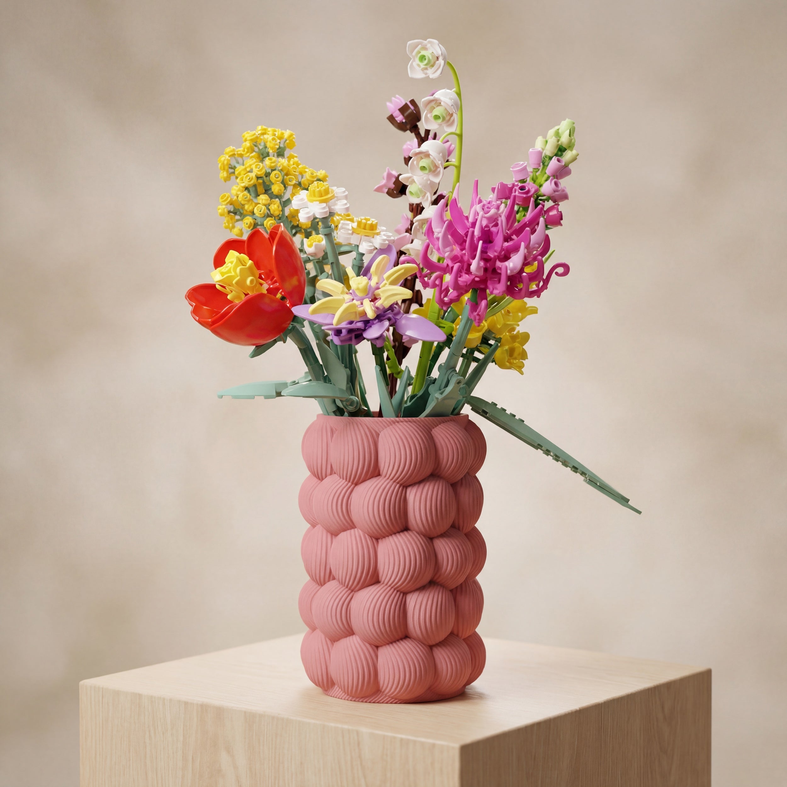3D Printed Rippled Bubble Vase