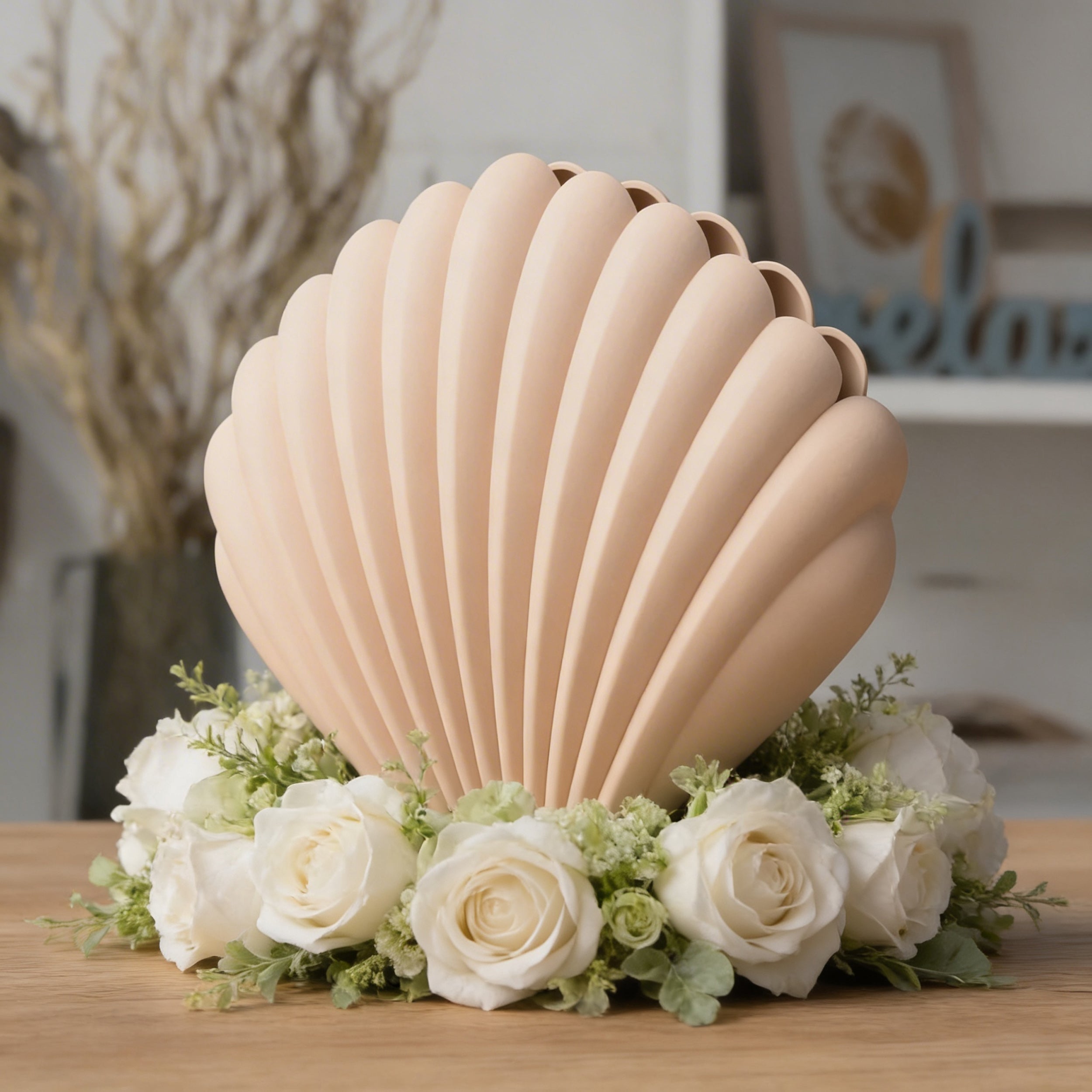 3D Printed Sculptural Shell Vase