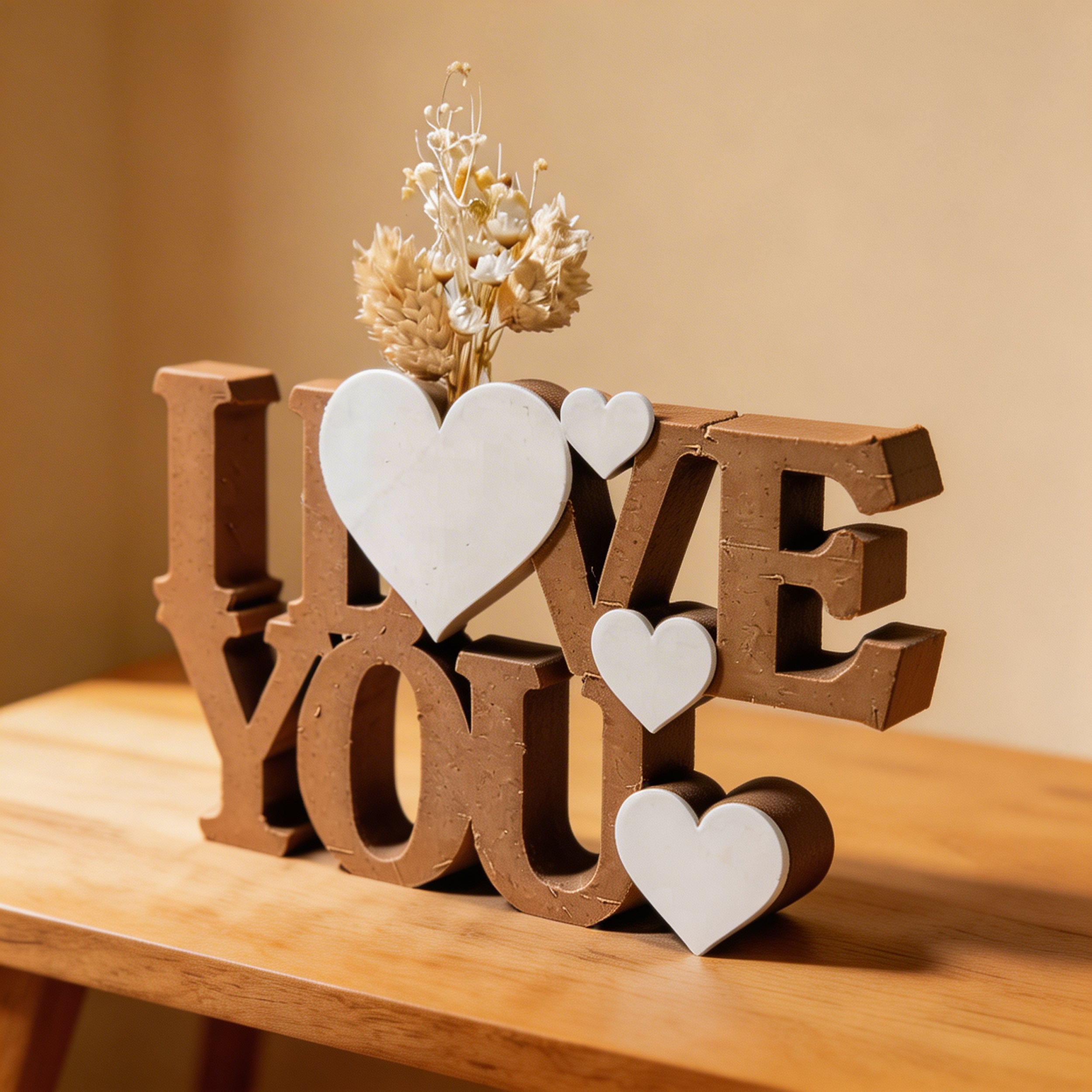 3D Printed I Love You Desk Decor