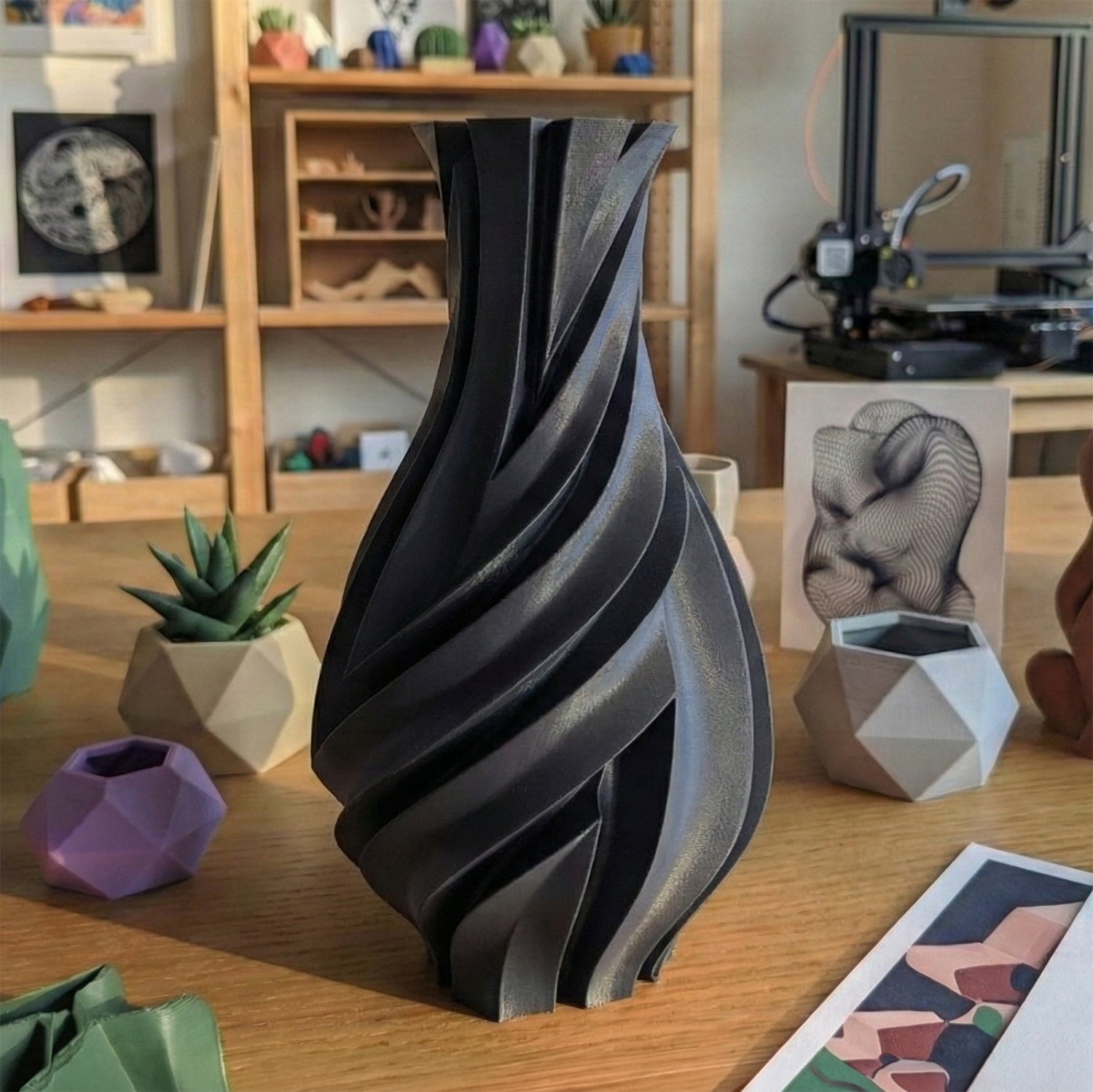 Spiral 3D Printed Decorative Vase
