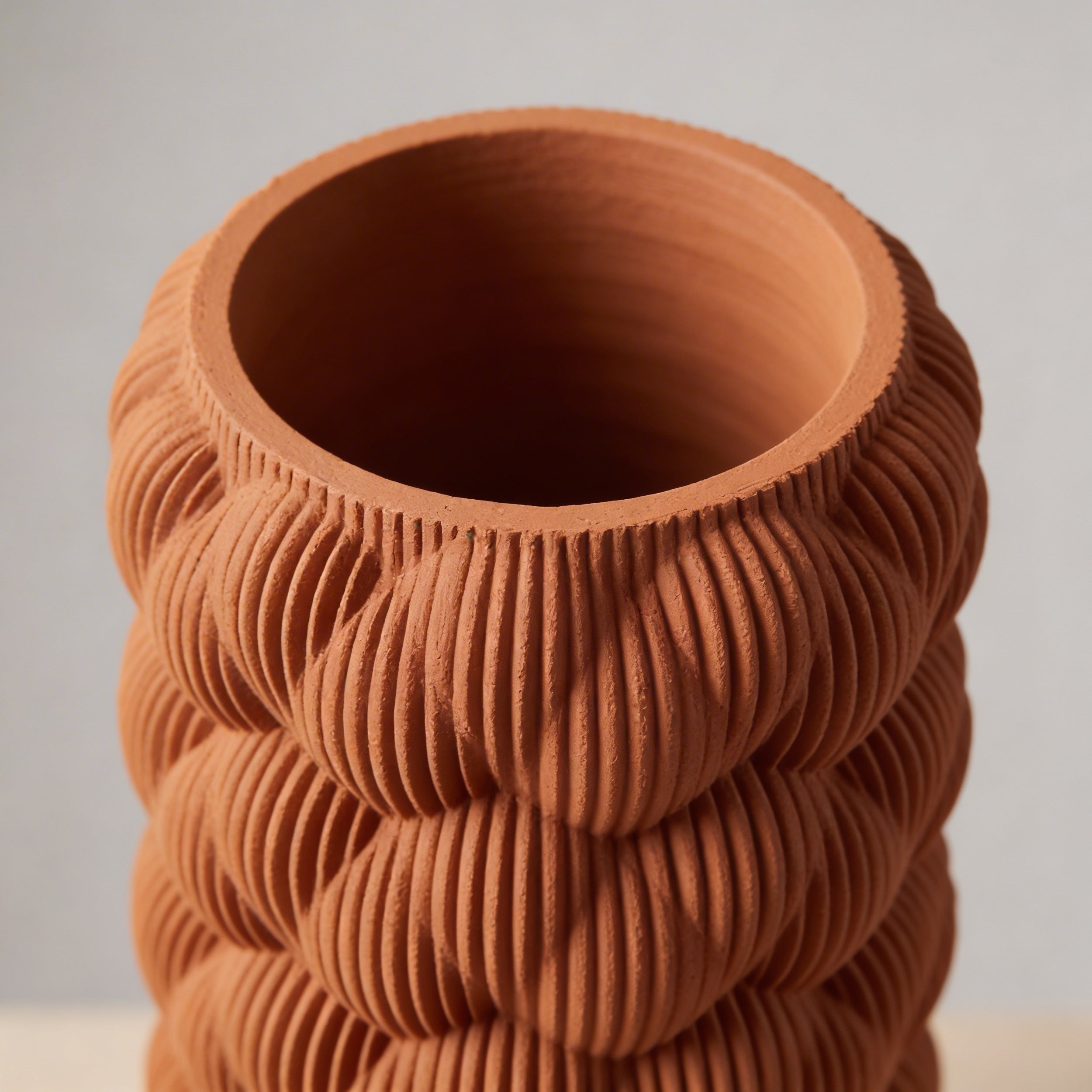 Rippled 3D Printed Decorative Vase