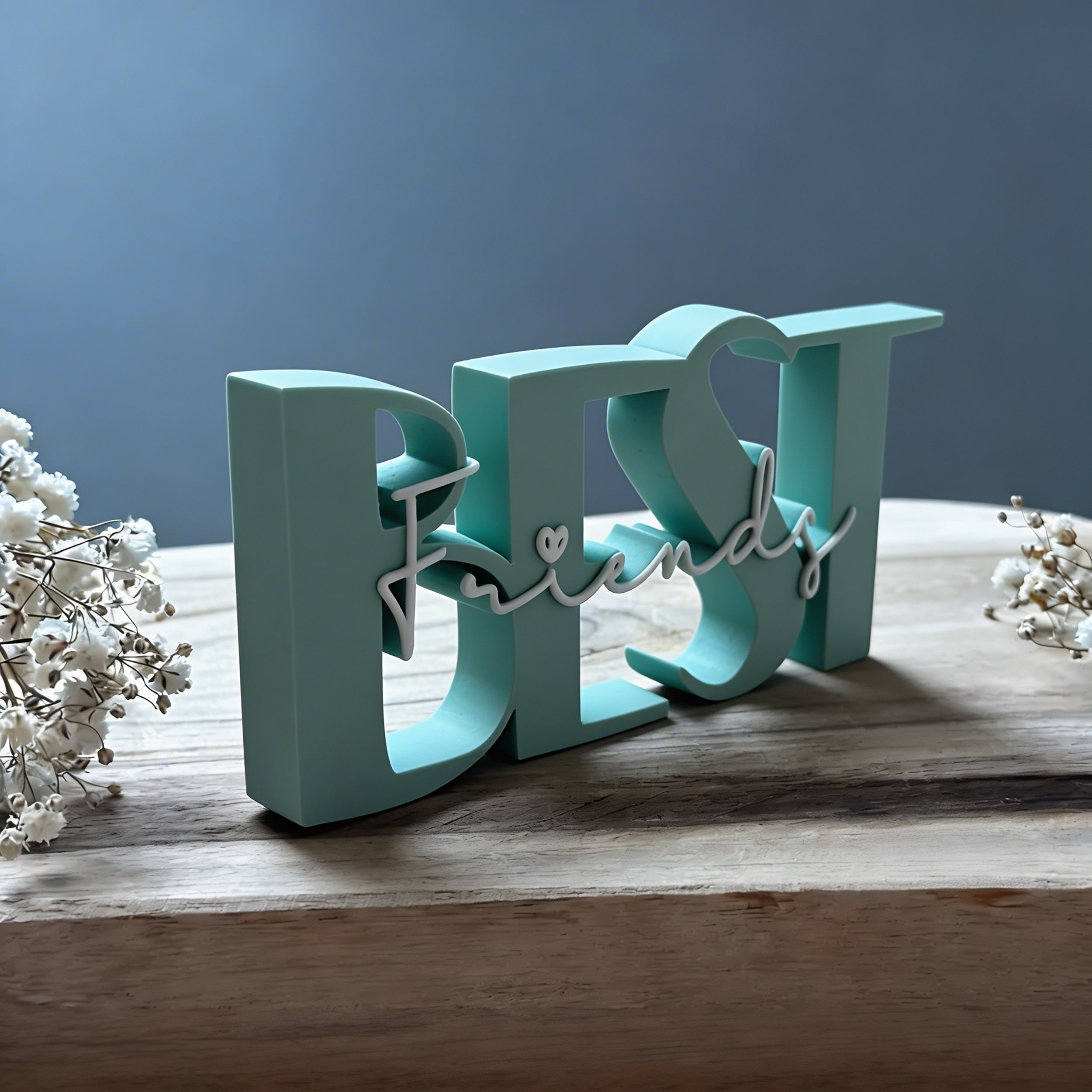 3D Printed Best Friends Word Decor