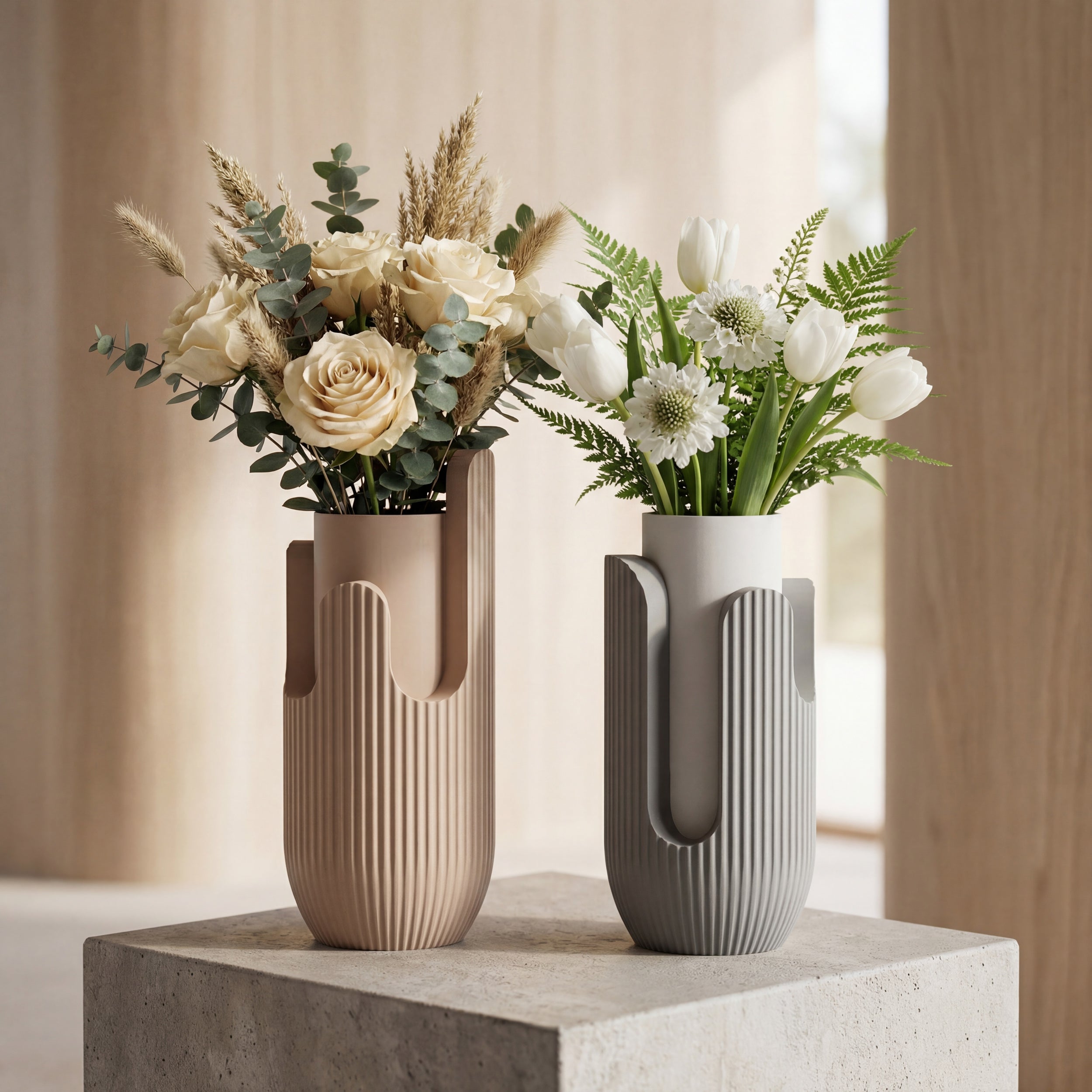 3D Printed Modular Fluted Vase