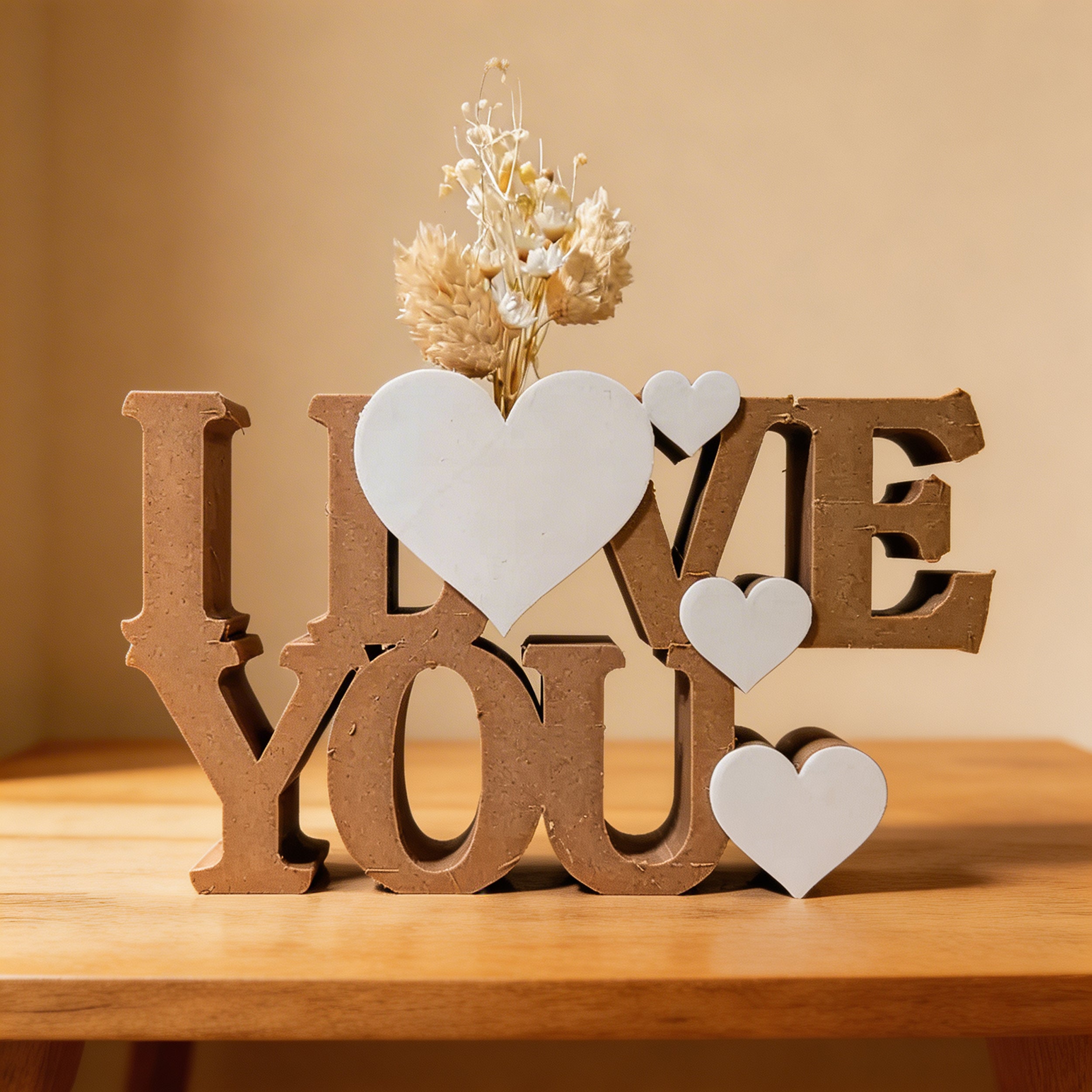 3D Printed I Love You Desk Decor