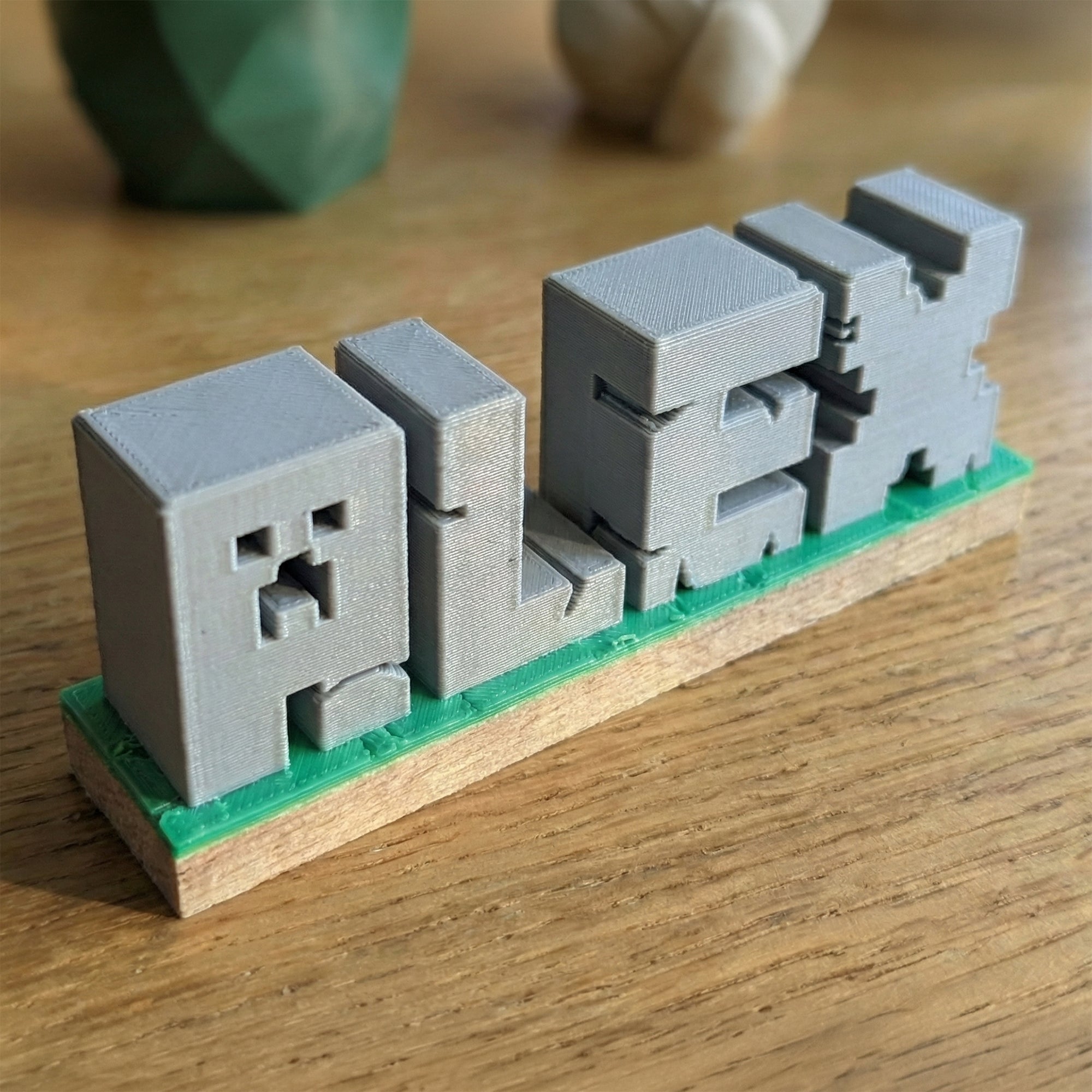 Minecraft 3D Printed Name Display