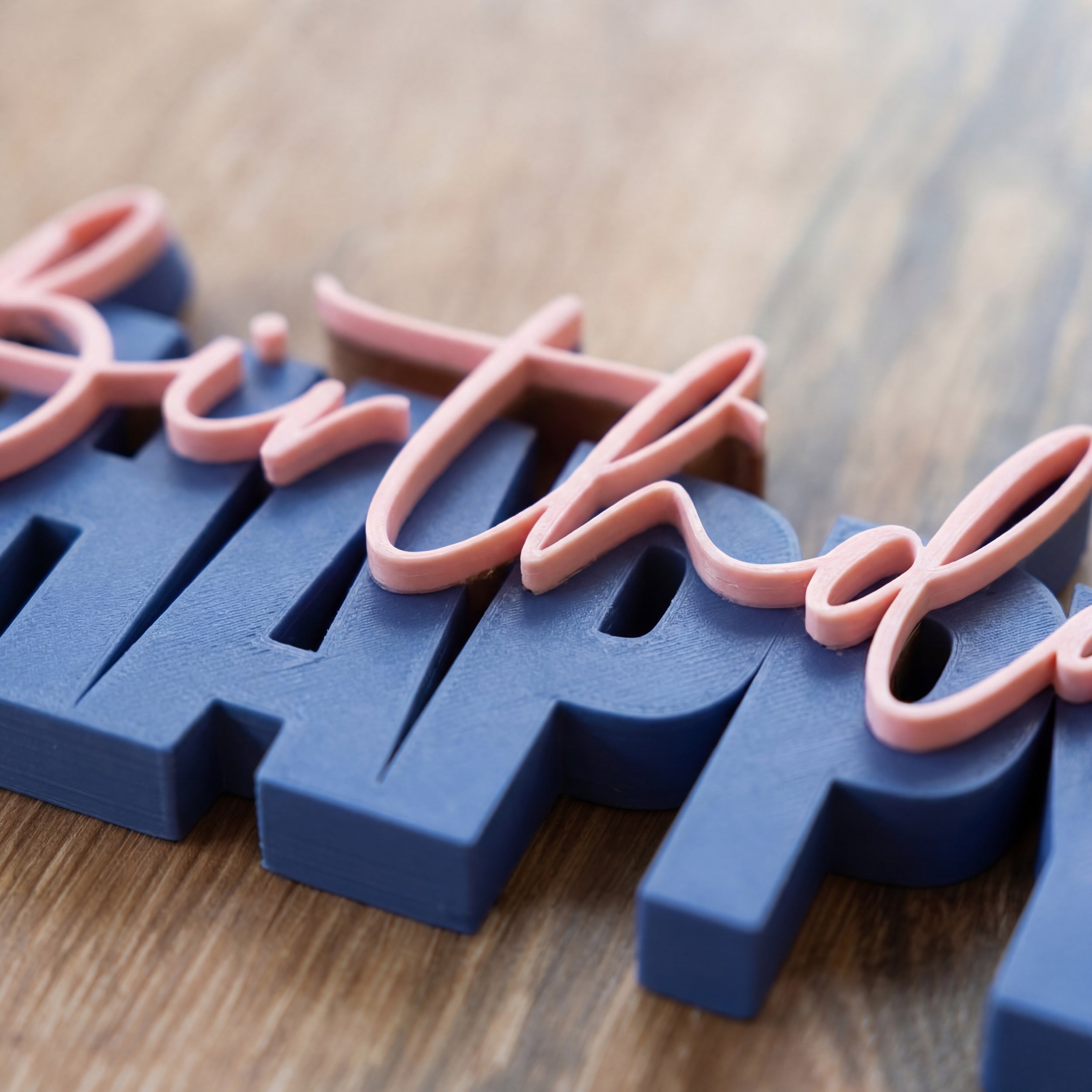 Happy Birthday 3D Printed Typographic Decor