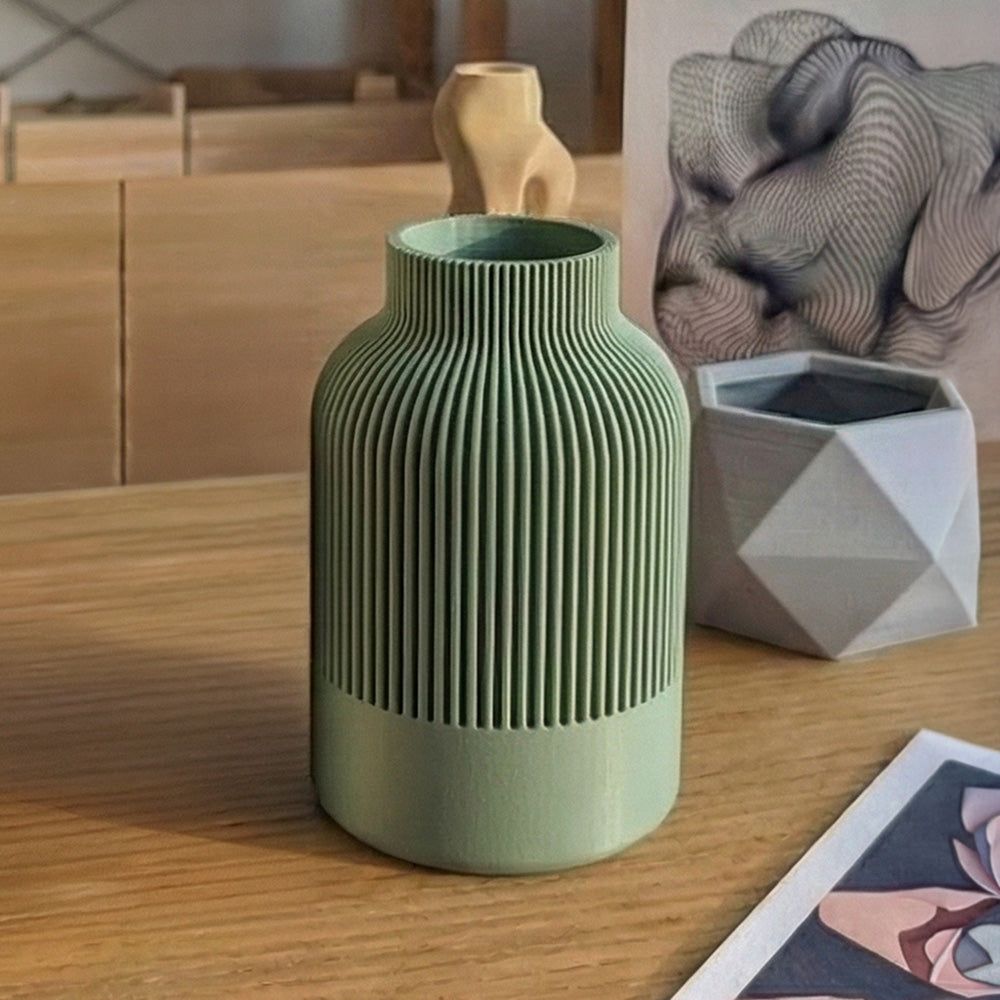 Fluted 3D Printed Vase