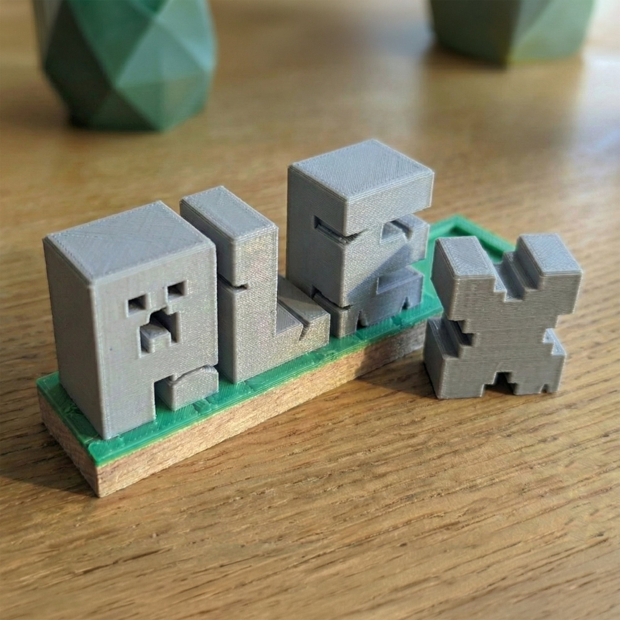 Minecraft 3D Printed Name Display