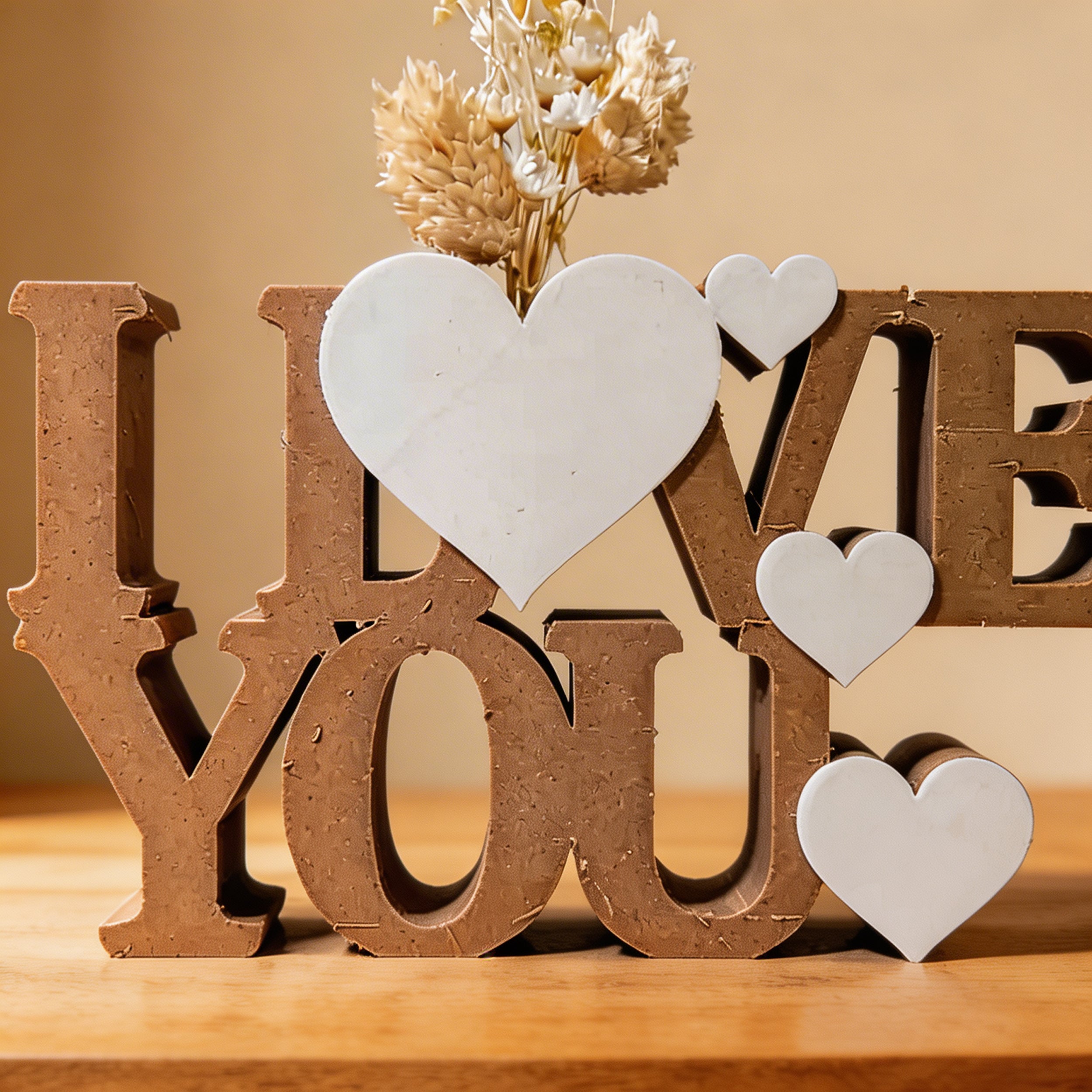 3D Printed I Love You Desk Decor