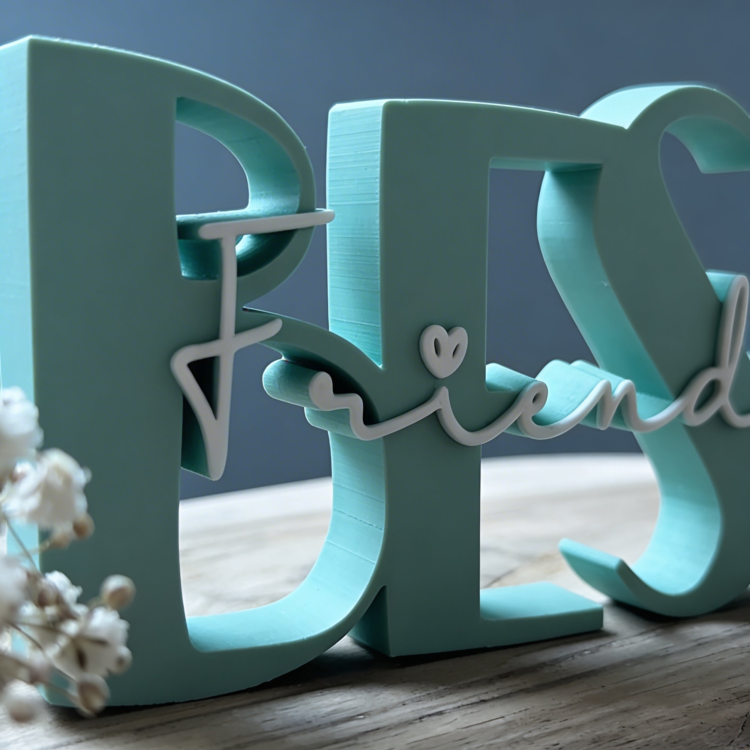 3D Printed Best Friends Word Decor