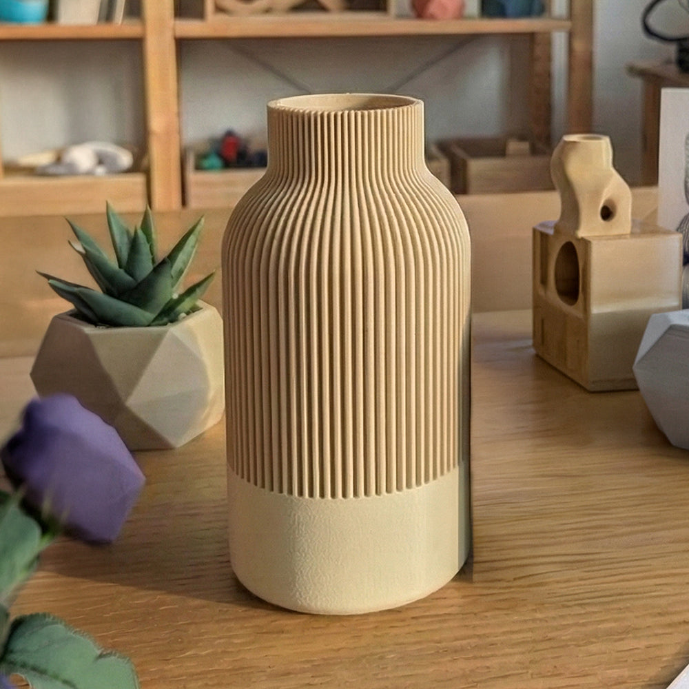 Fluted 3D Printed Vase