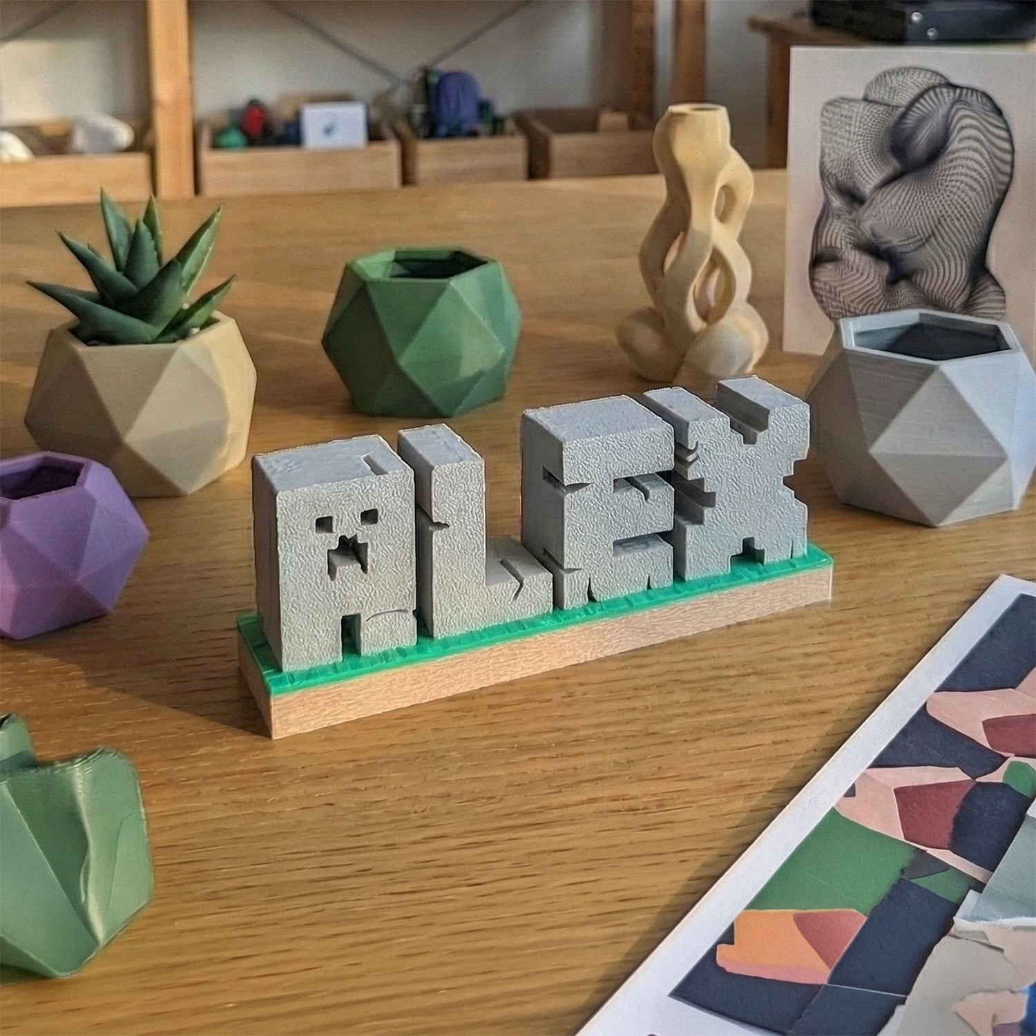 Minecraft 3D Printed Name Display